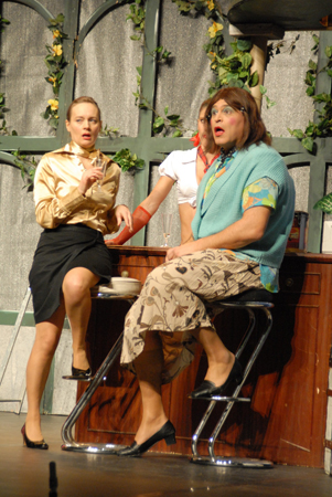 affiche spectable avec une femme assise