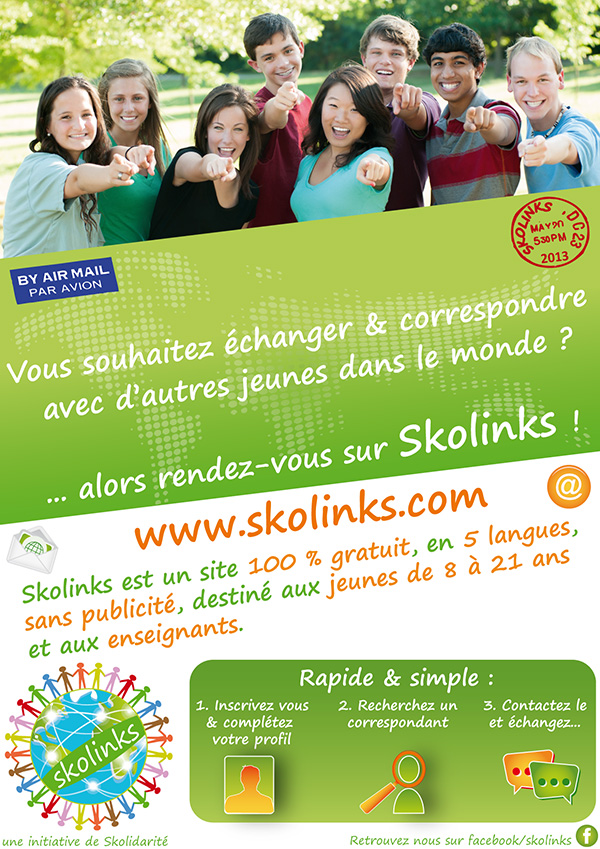 affiche skolinks, pour avoir un correspondant