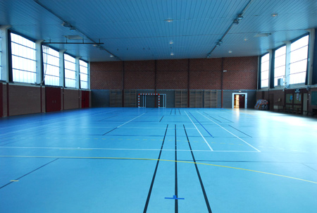 terrain de sport dans la salle